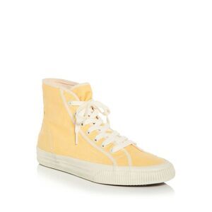 REDONE Womens Yellow Contrast Trim Distressed 90 Platform Sneakers Shoes 38